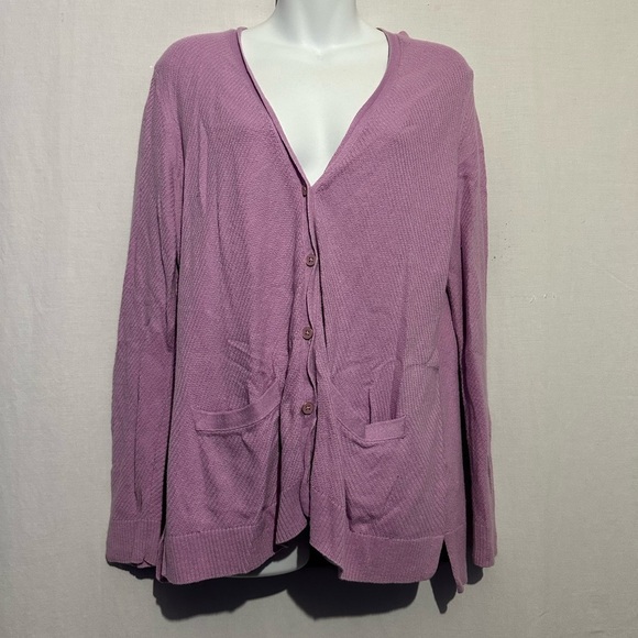 Talbots Pink V Neck Lightweight Cardigan Sweater - Picture 1 of 4